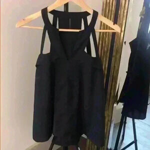 Black cut out tank top